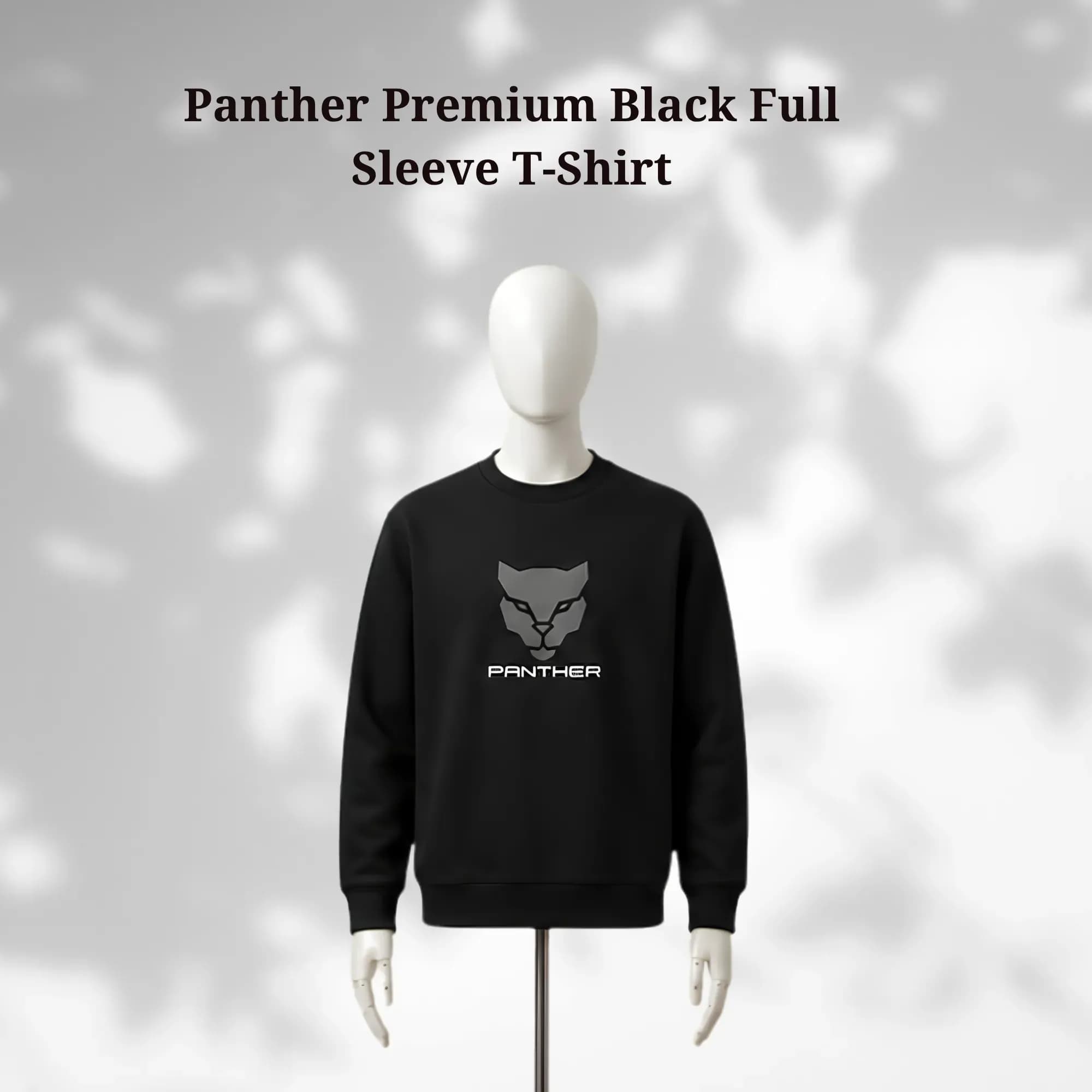 Panther Premium Black Full Sleeve T-Shirt for Men thumbnail 3