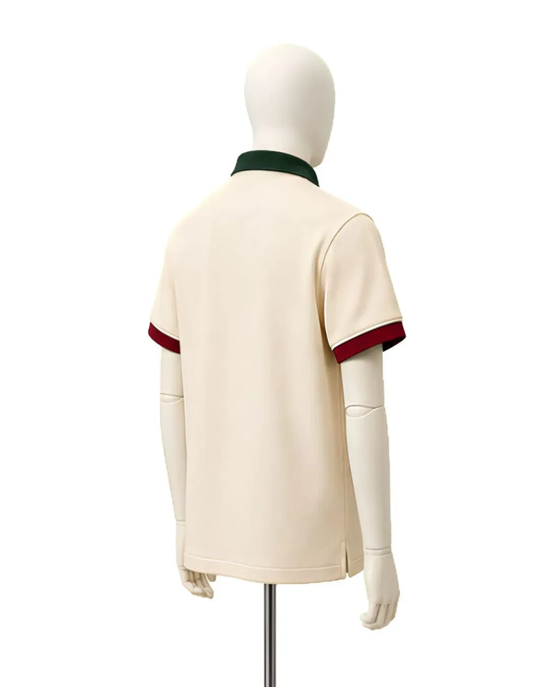 Men's Premium Ivory Contrast Polo T-Shirt thumbnail 6