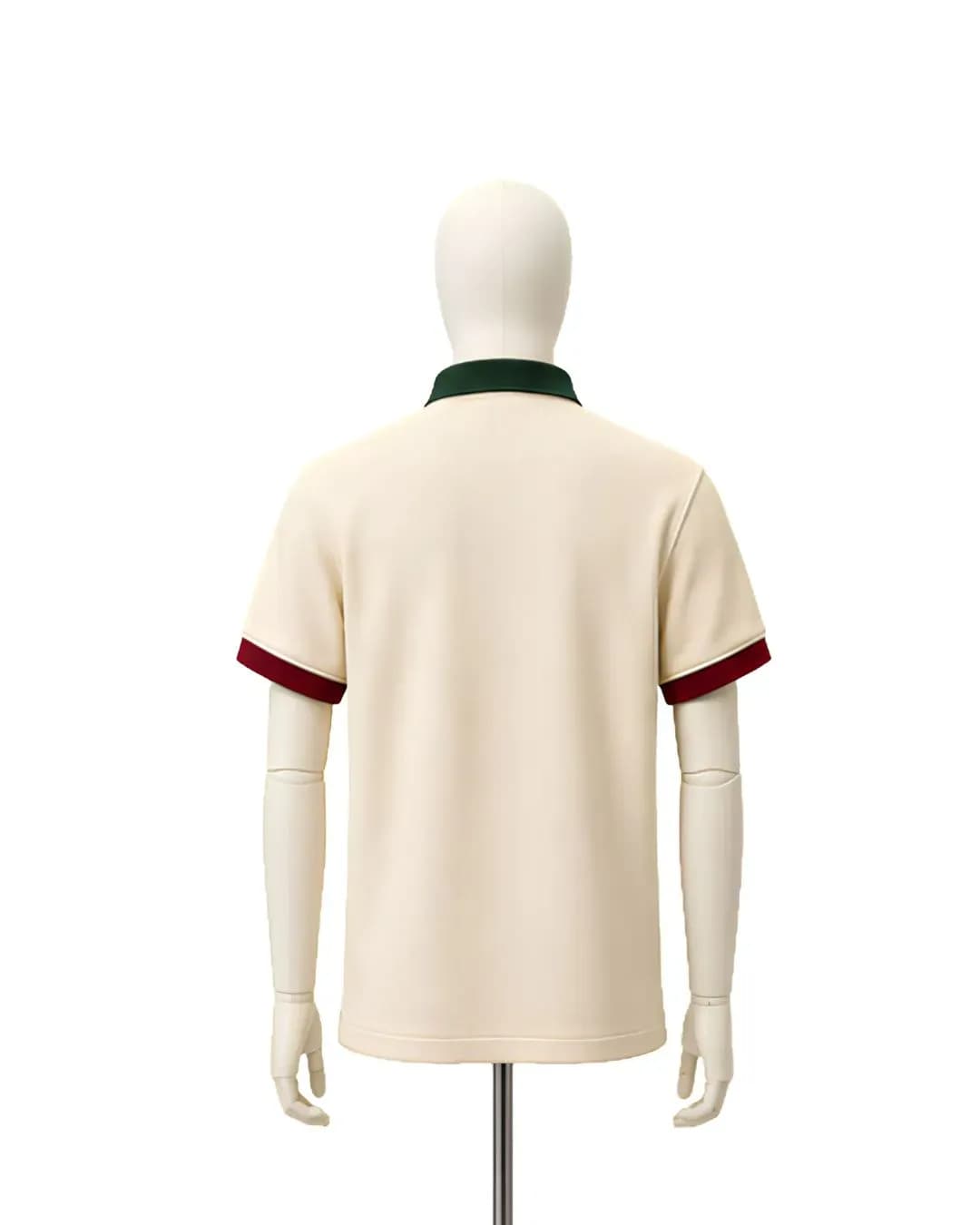Men's Premium Ivory Contrast Polo T-Shirt thumbnail 7