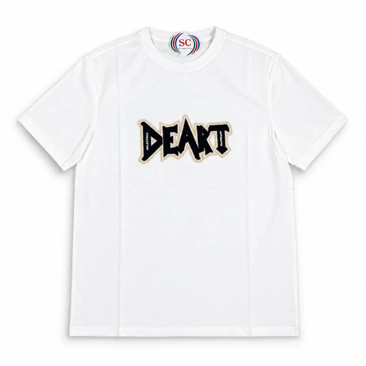 Half Sleeve T-shirt – SC White DEART Graphic T-Shirt thumbnail 4