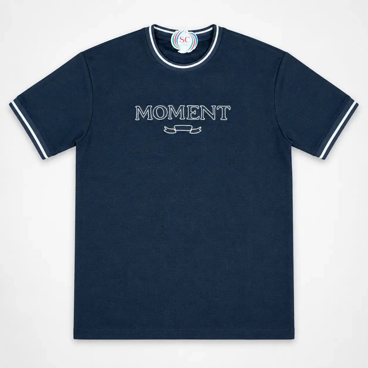 Half Sleeve  T-Shirt     Navy Momento Ringer T-shirt thumbnail 2