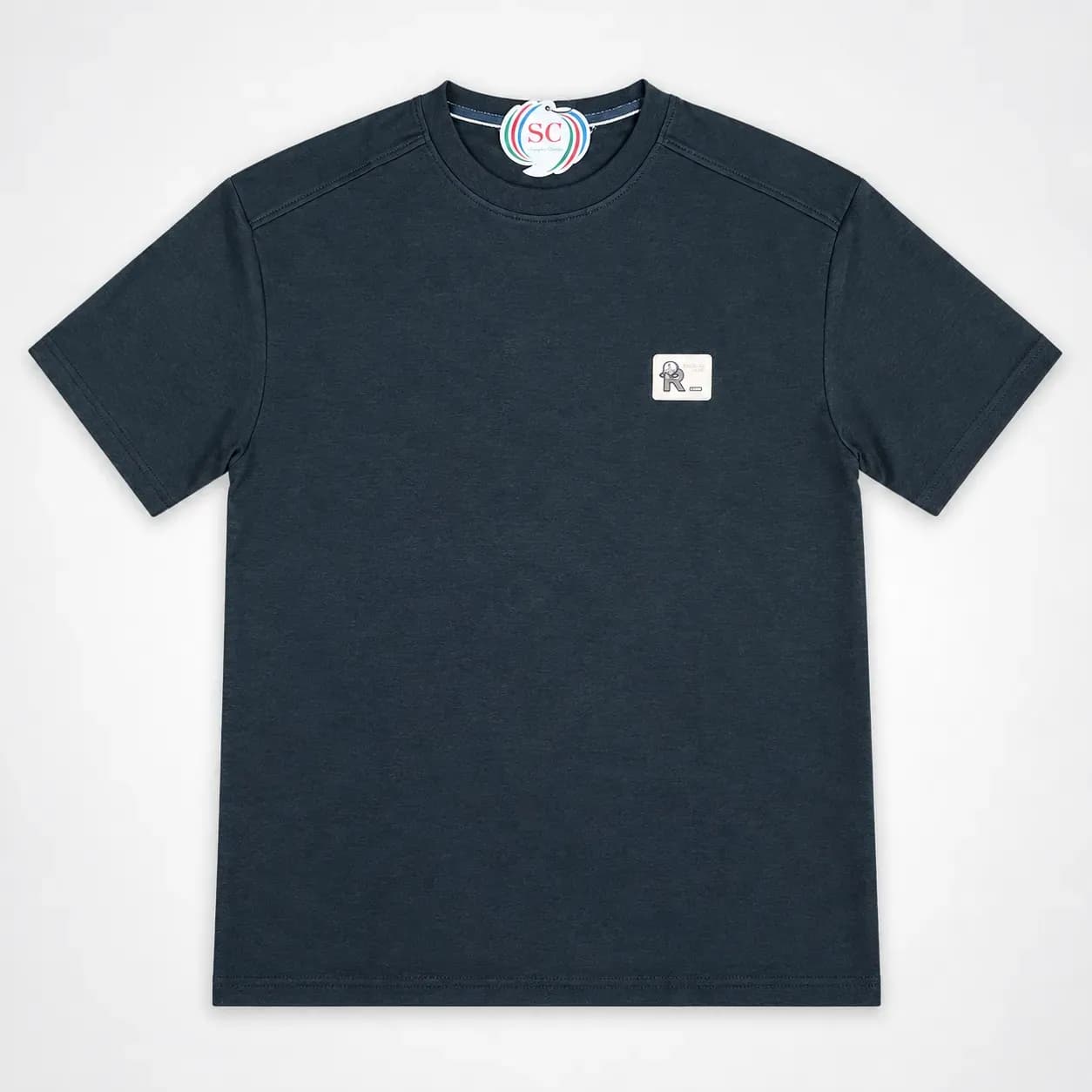 T-Shirt   Charcoal Black Minimal Badge T-shirt