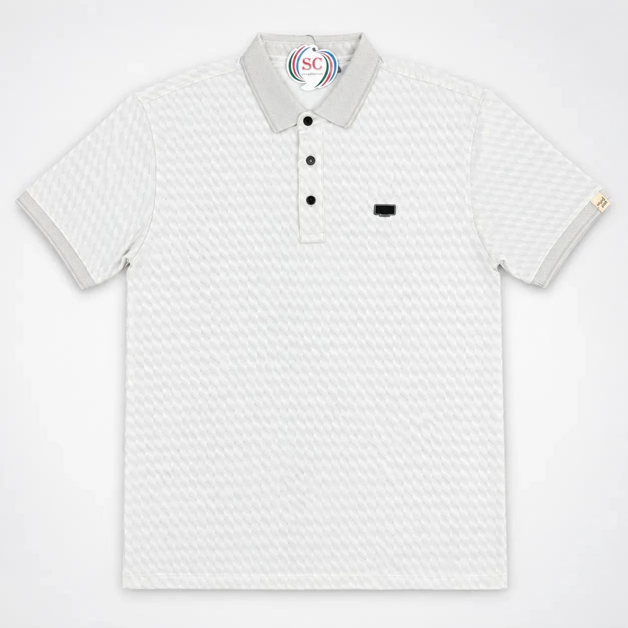 Polo T-Shirt      Textured Light blue Polo T-Shirt for Men