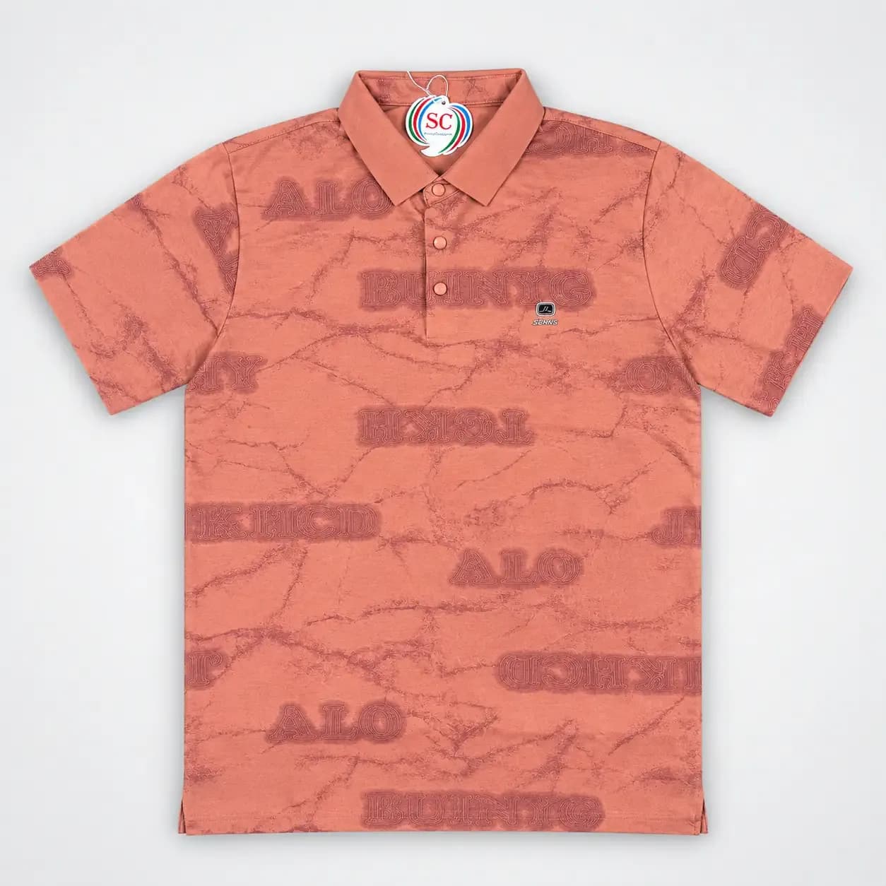 Polo T-Shirt SC Light Red All-Over Printed