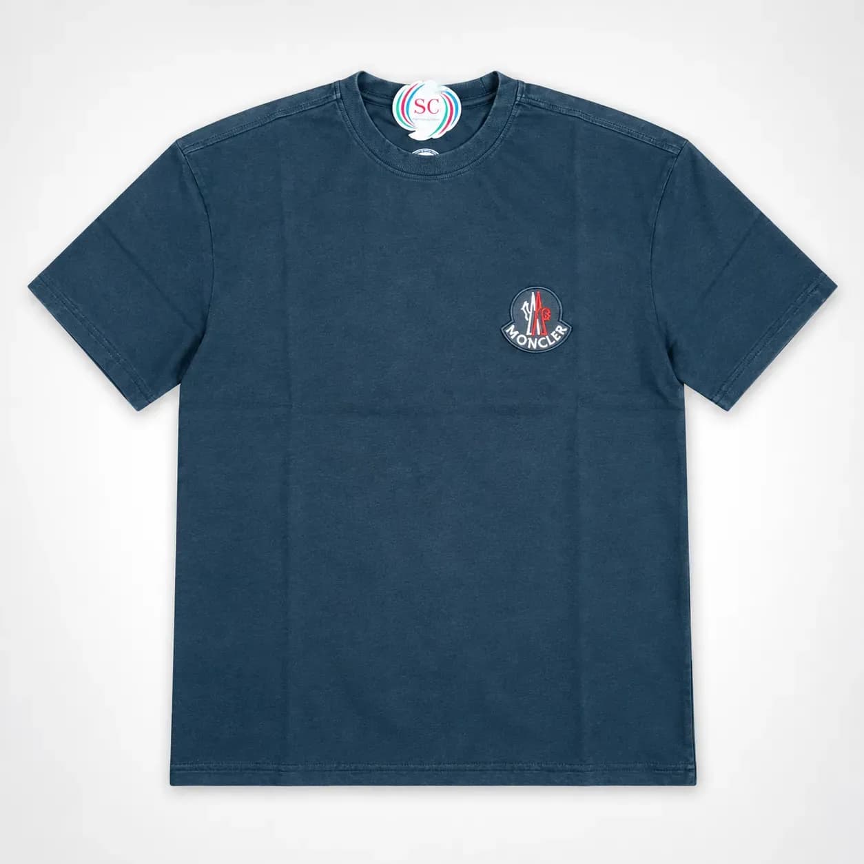 Drop Shoulder TShirt with Moncler Chest Logo