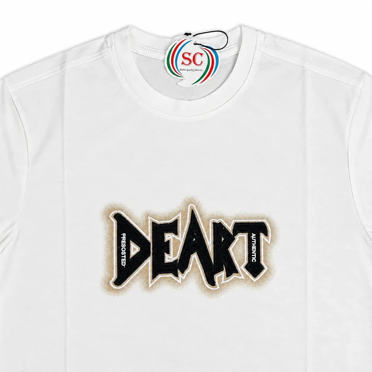 Half Sleeve T-shirt – SC White DEART Graphic T-Shirt thumbnail 8