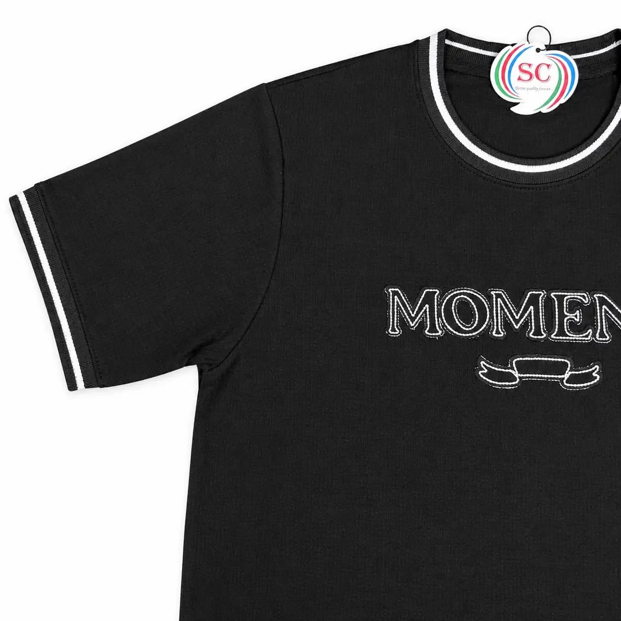 Half Sleeve  T-Shirt     Navy Momento Ringer T-shirt thumbnail 4