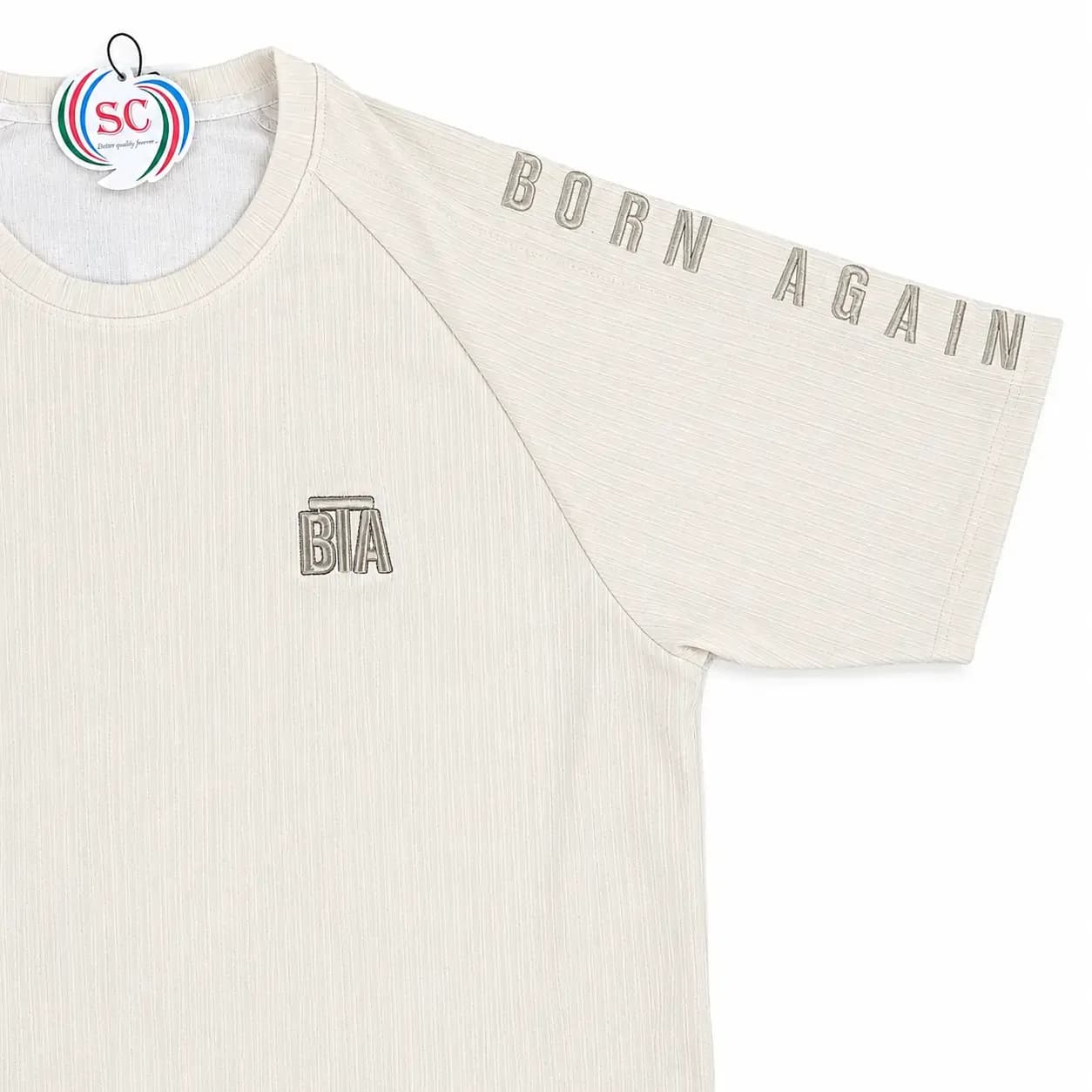 Half Sleeve T-shirt     Olive Ribbed Born Again T-shirt thumbnail 6