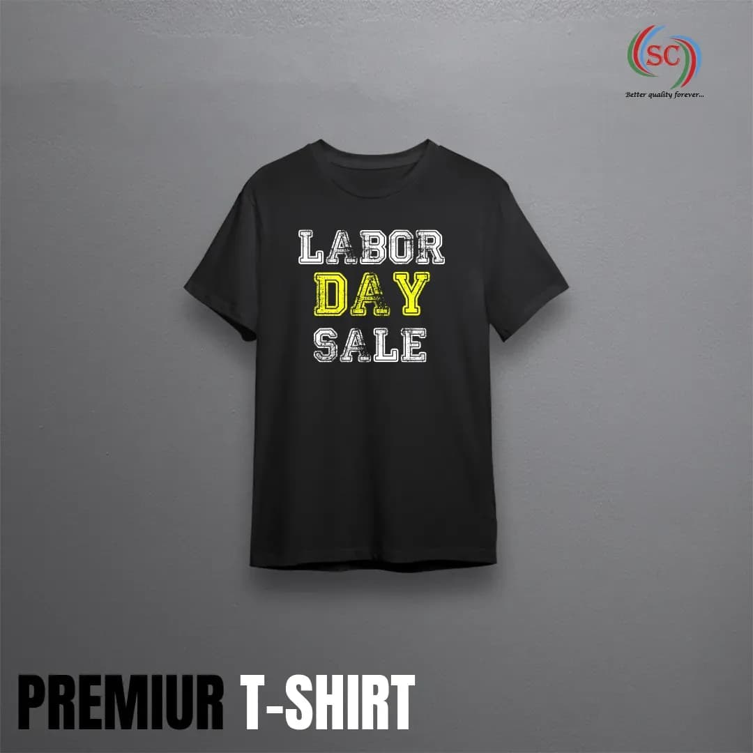 Men's Premium Plain Black Cotton T-Shirt – Comfortable Casual Wear